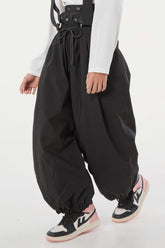 Kids’ Black Waterproof Balloon Snow Pants